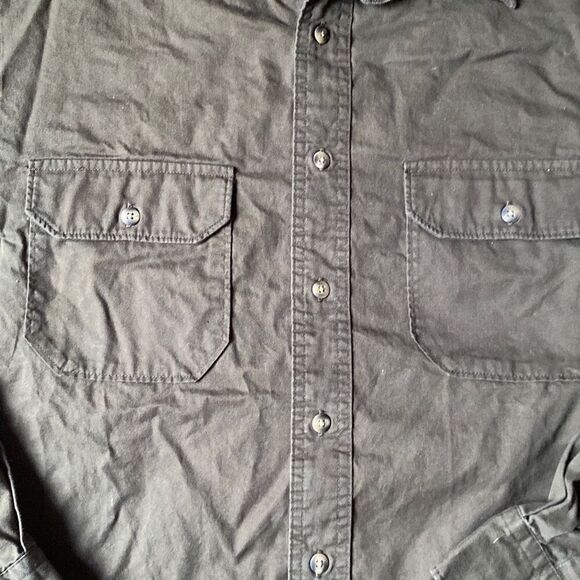 St Johns Bay Size Small Mens Button Up Shirt Long Sleeve Cotton Twill - Picture 4 of 5